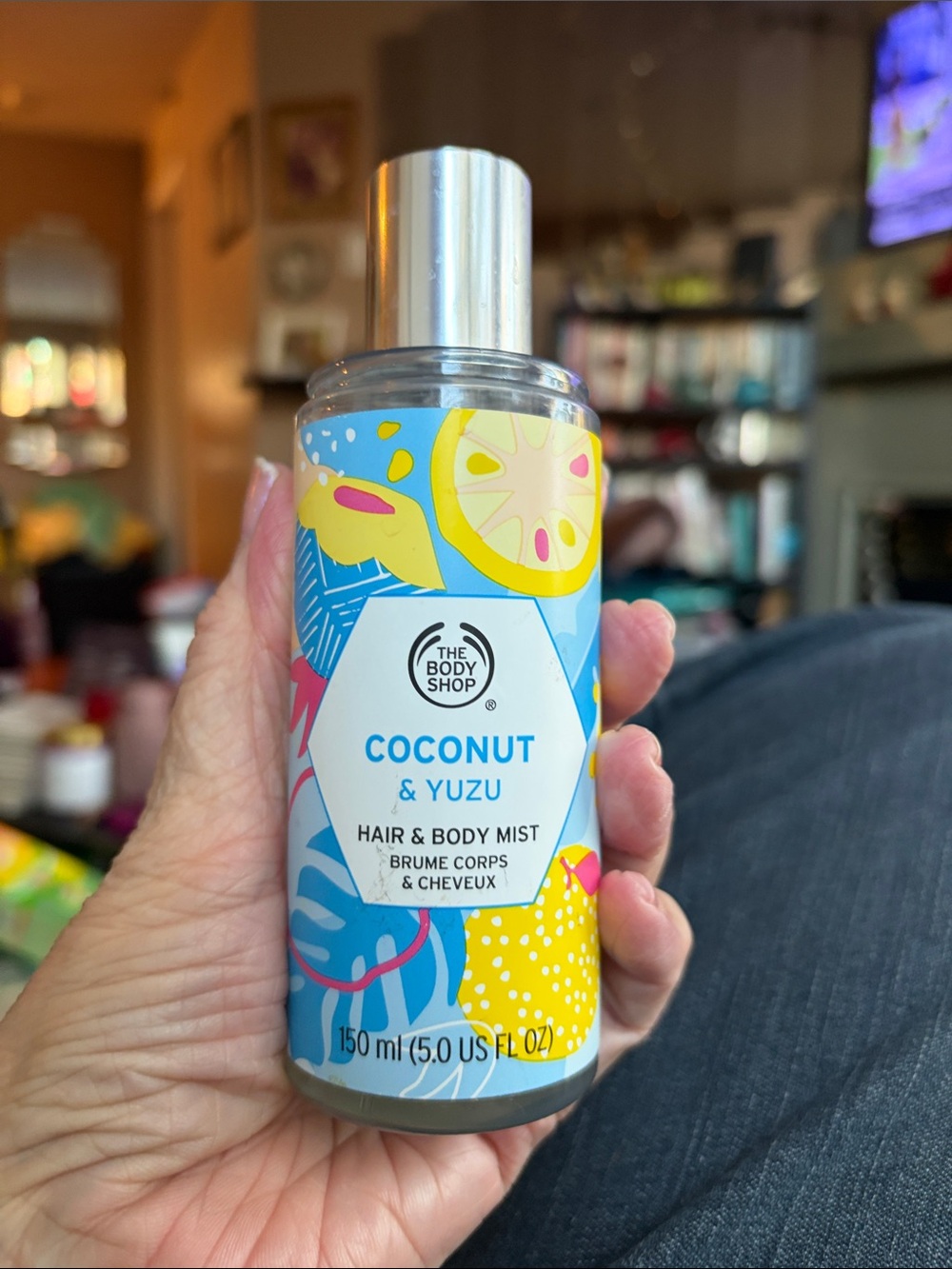 The Body Shop Coconut & Yuzu Hair & Body Mist 150ml. Lightly used.